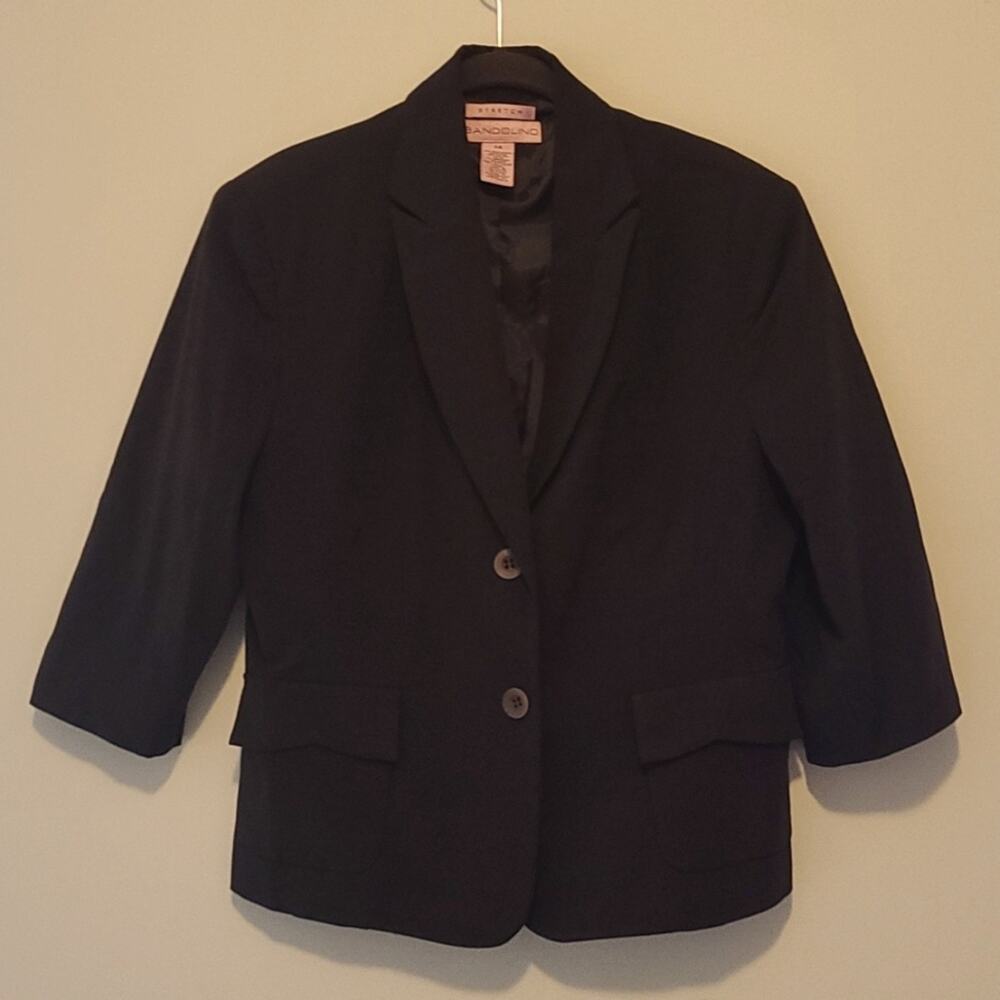 VTG Black BANDOLINO Blazer Women's Size 14